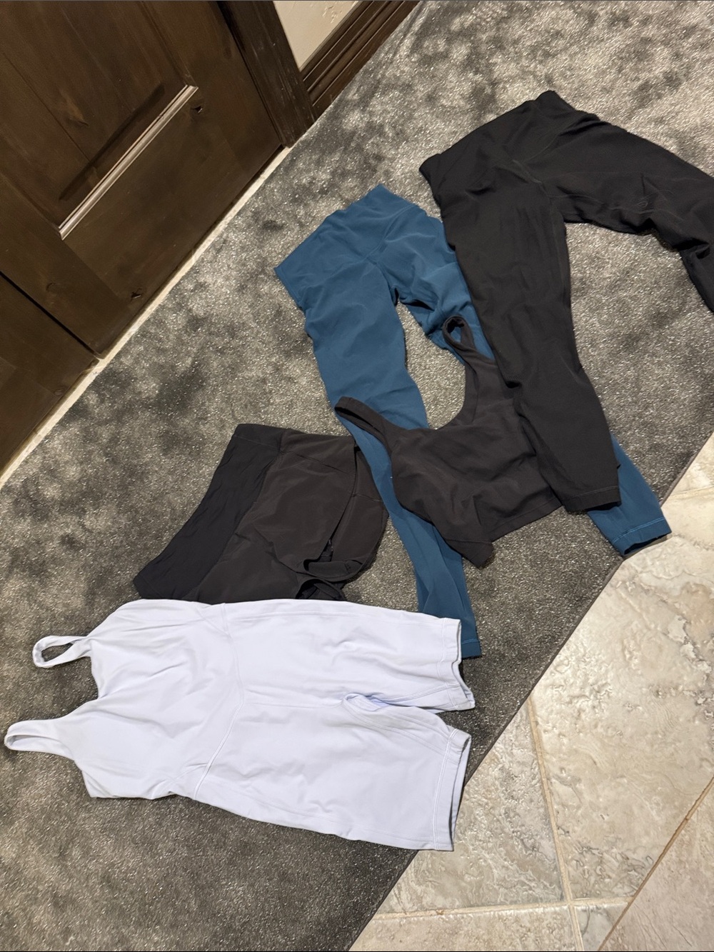 lululemon athletic(variety)Leggings and Crop top- Black, Blue, Light Purple